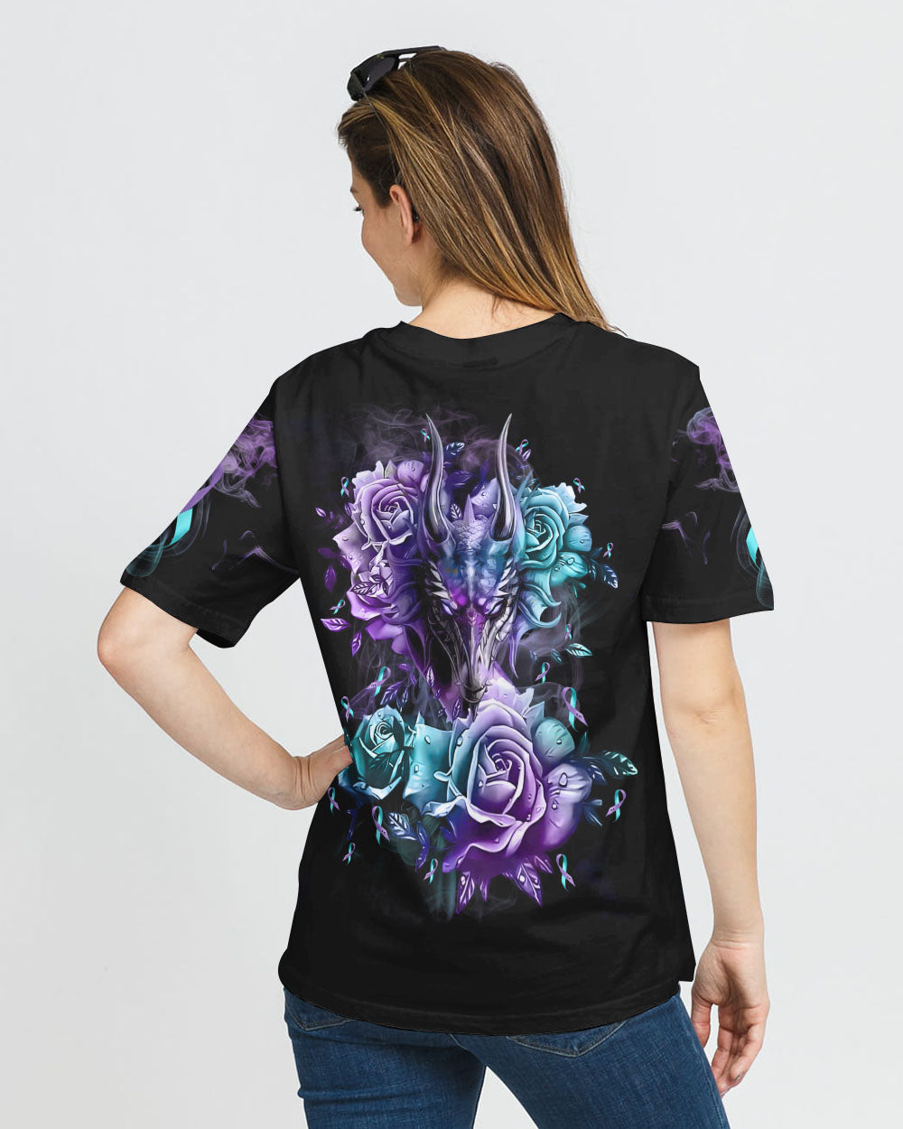 Dragon Flower Women's Suicide Prevention Awareness Tshirt