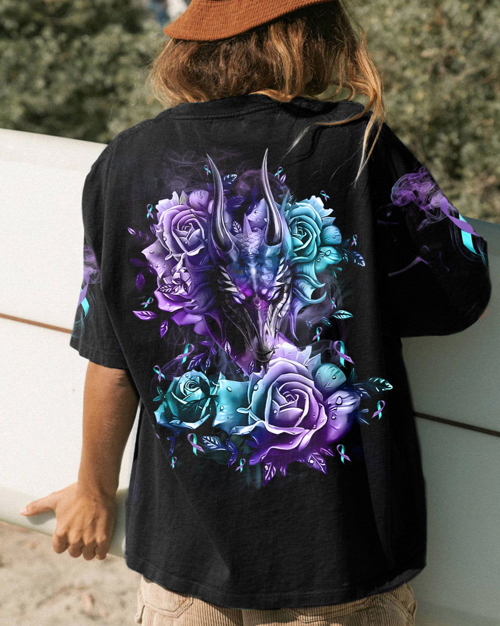 Dragon Flower Women's Suicide Prevention Awareness Tshirt