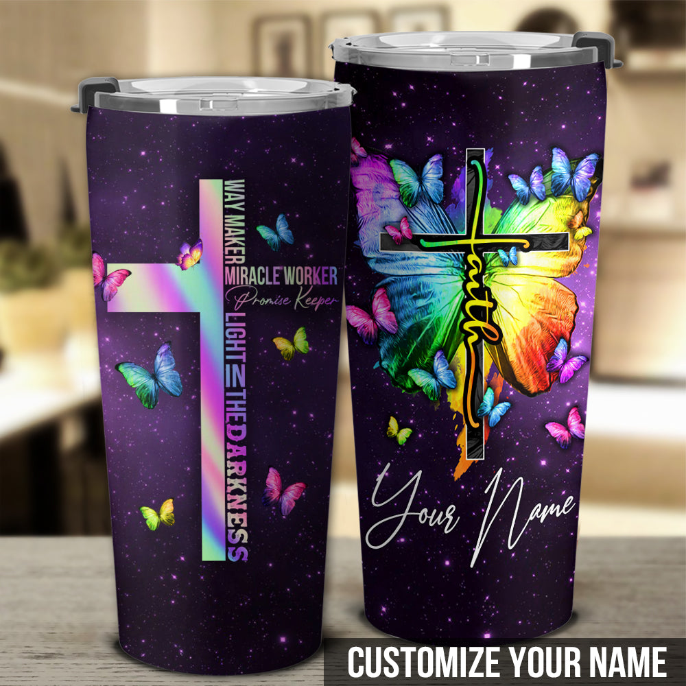 Personalized Way Maker Butterfly Tumbler - Tlno1903214