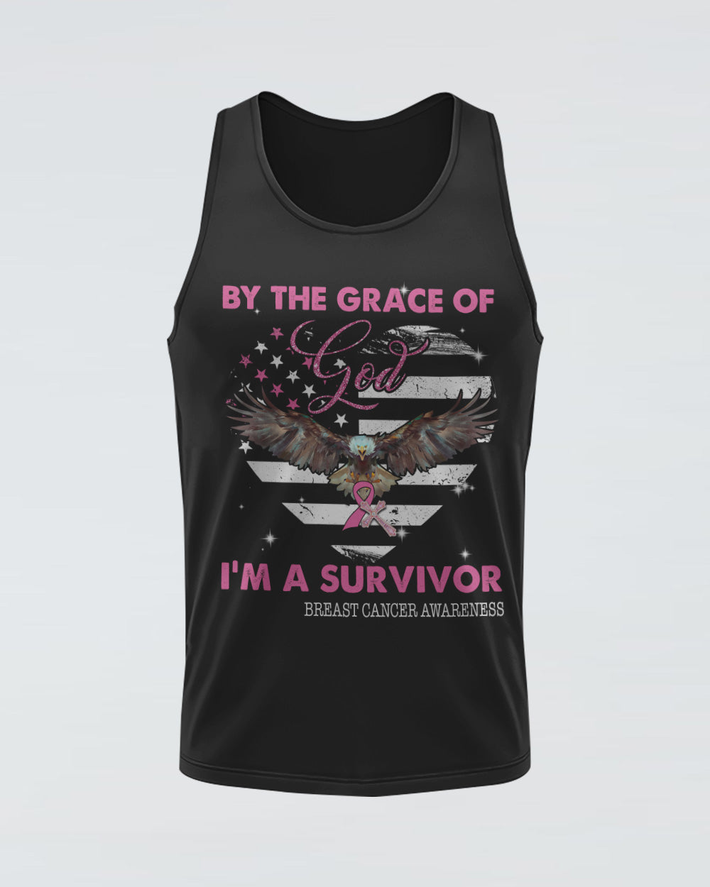 By The Grace Of God Heart Eagle Women's Christian Tanks