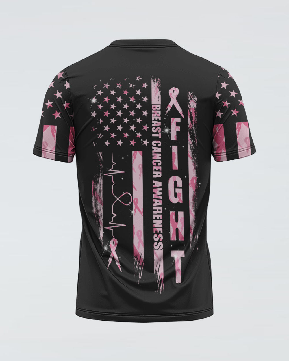 Fight Flag Women's Breast Cancer Awareness Tshirt