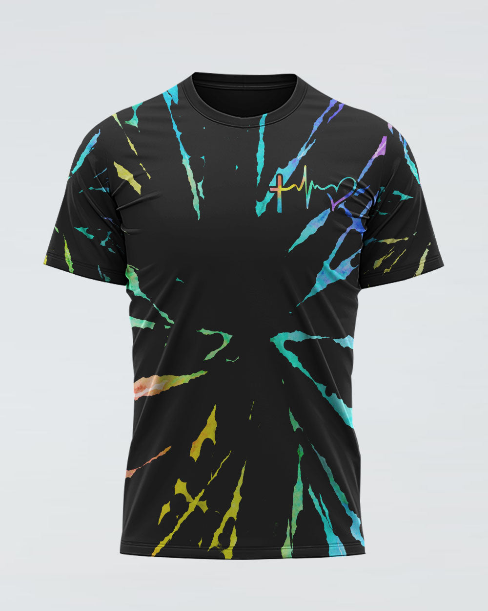 Fé Cross Tie Dye Women's Christian Tshirt